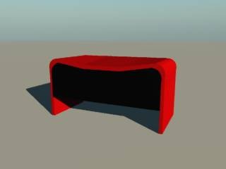 3d model contemporary foot stool - Contemporary foot stool by Icer86